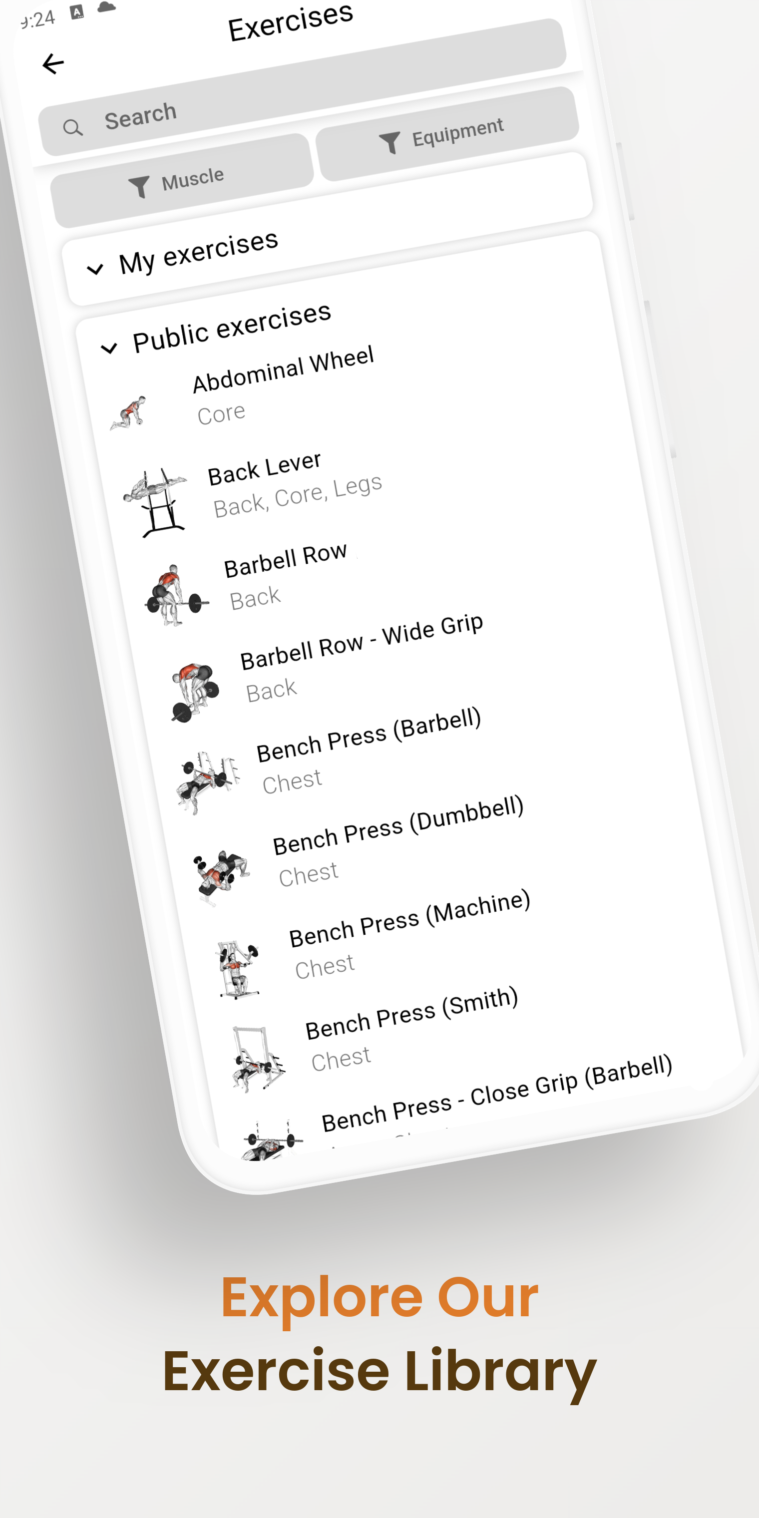 SocialPump App Explore our exercise library