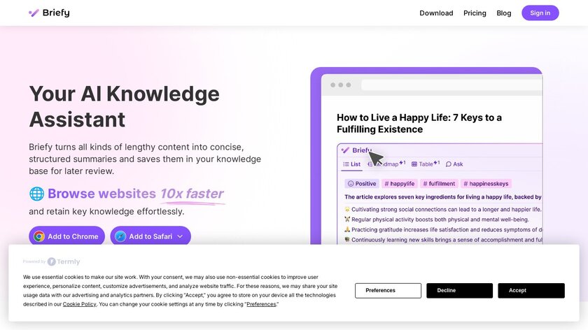 Briefy Landing Page