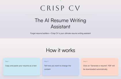 Crisp CV screenshot