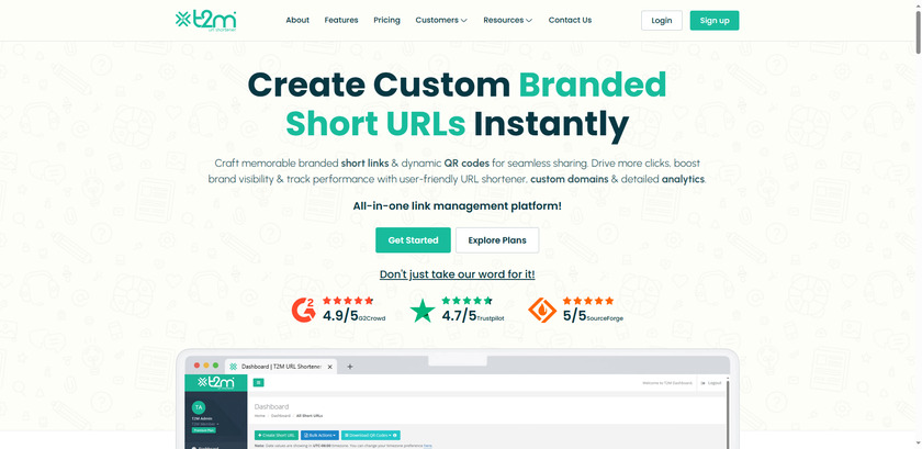 T2M Landing Page
