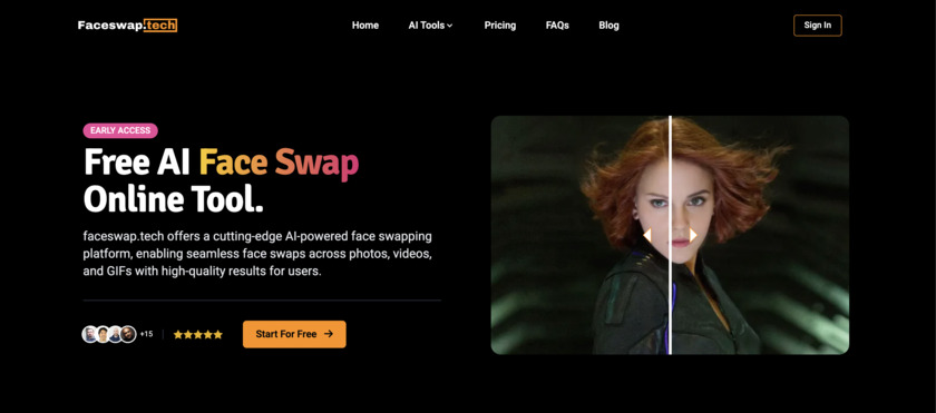 Faceswap.tech Landing Page