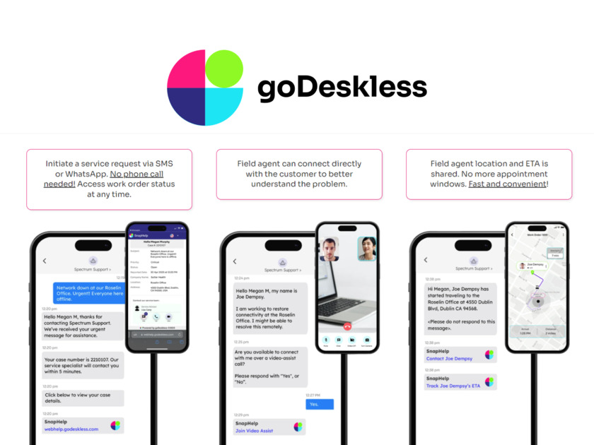 goDeskless Landing Page