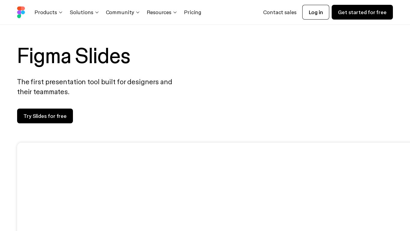 Figma Slides Landing page