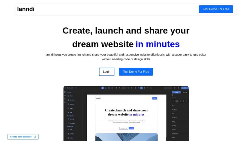 lanndi Landing Page