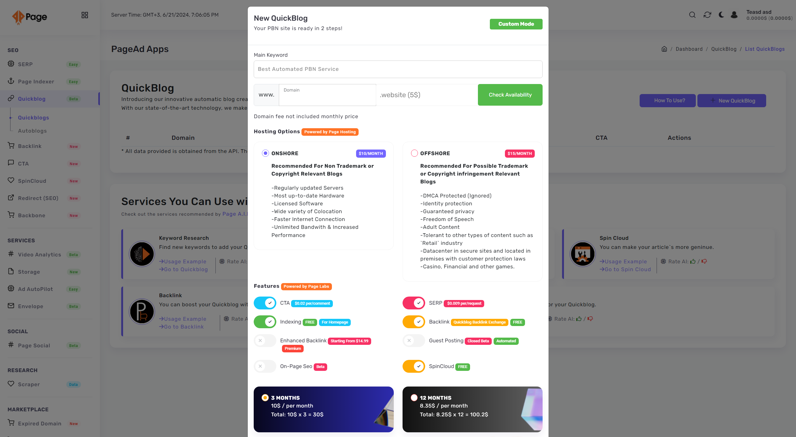 Page Ads Quickblog - AutoPBN Generator