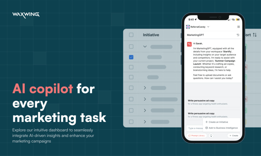 Waxwing AI Landing Page