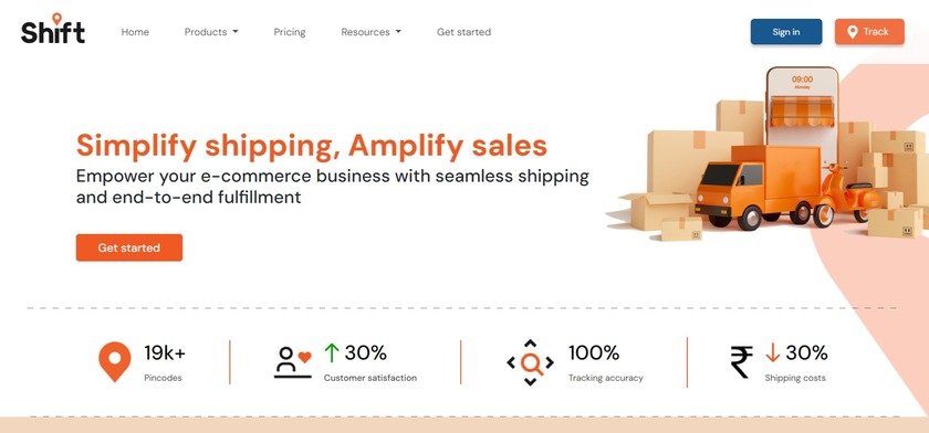 Shift.in Landing Page
