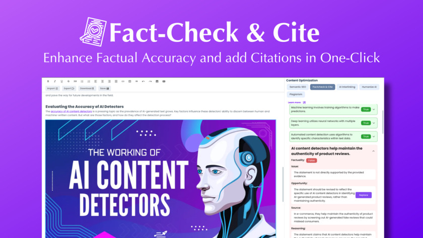 LongShot.ai Fact-Check & Cite Landing Page