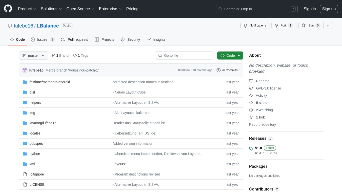 LBalance Landing page