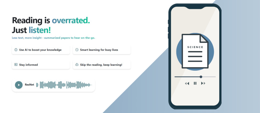 Audiolizer Cloud Landing Page