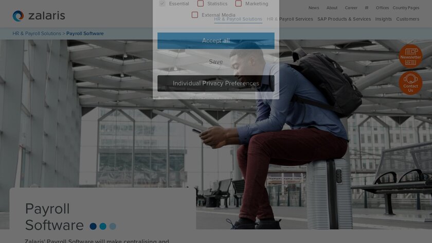 Zalaris Payroll Landing Page