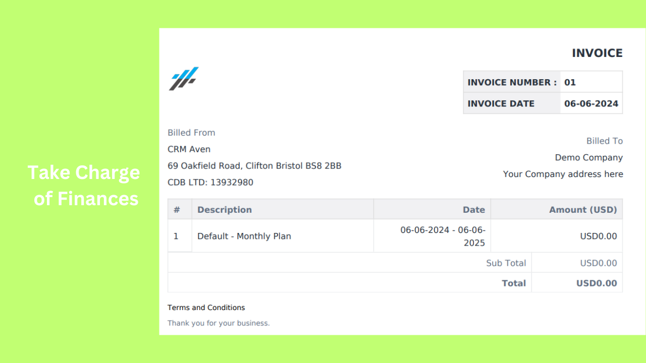 CRM Aven Simplified Invoicing for Effortless Financial Management