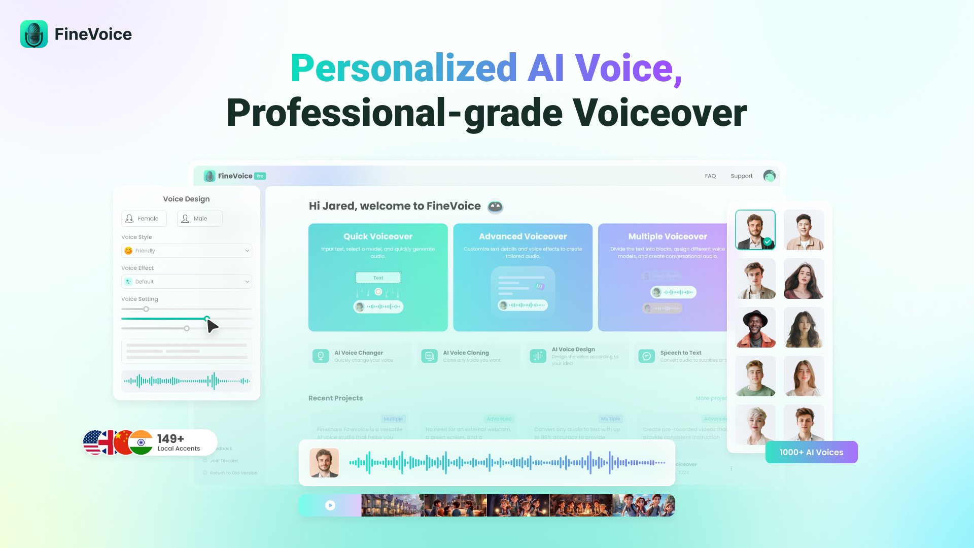 FineVoice FineVoice - Personalized Al Voice, Professional-grade Voiceover