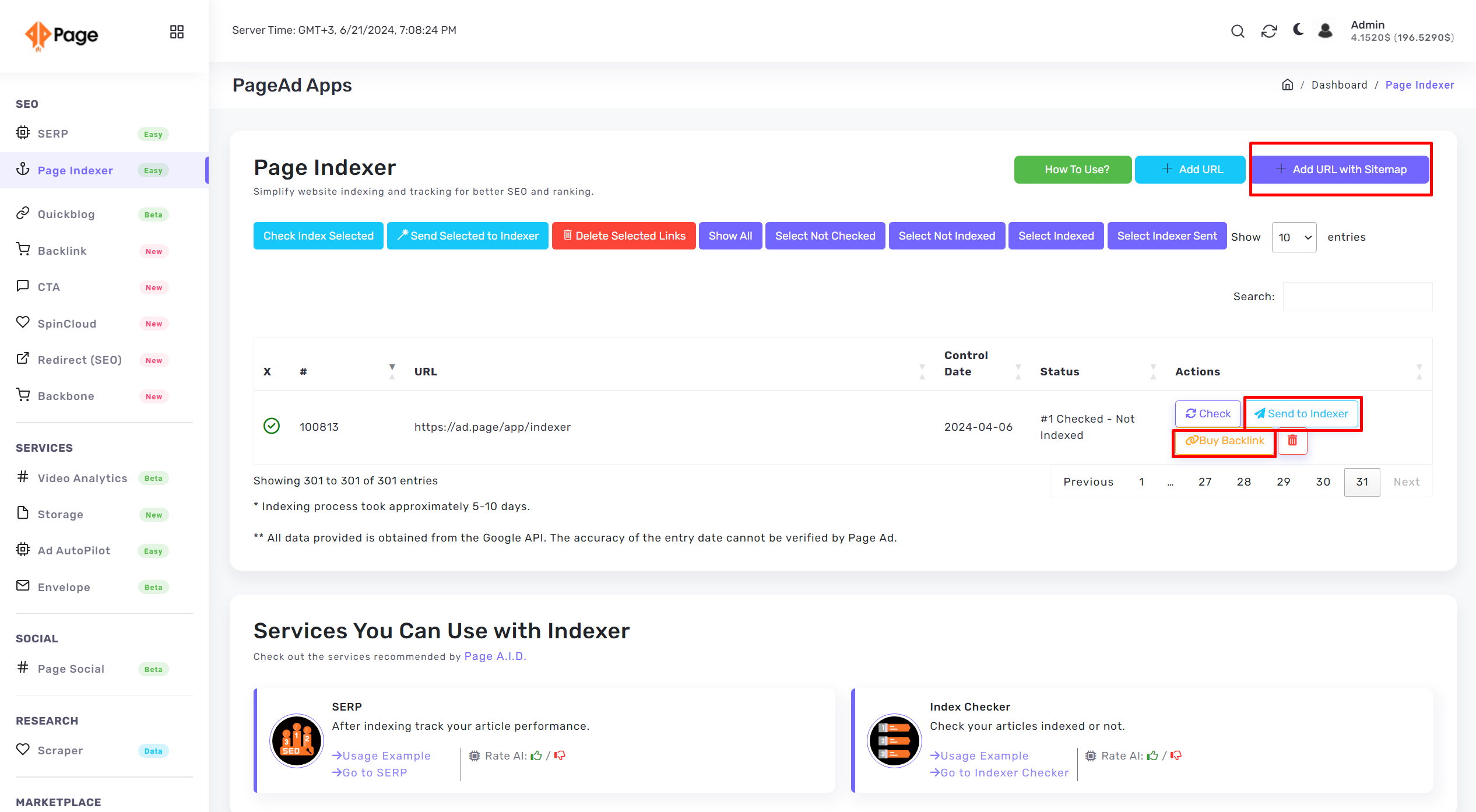 Page Ads Page Indexer - Backlink Indexer