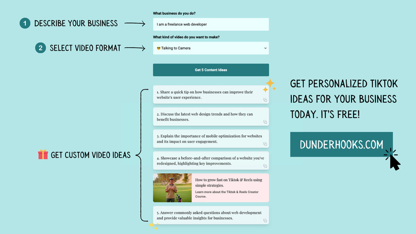 Dunderhooks Landing Page