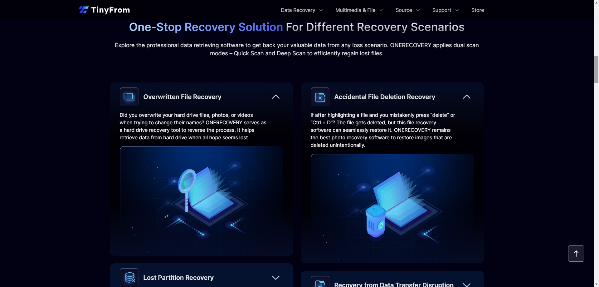 TinyFrom ONERECOVERY for Windows 