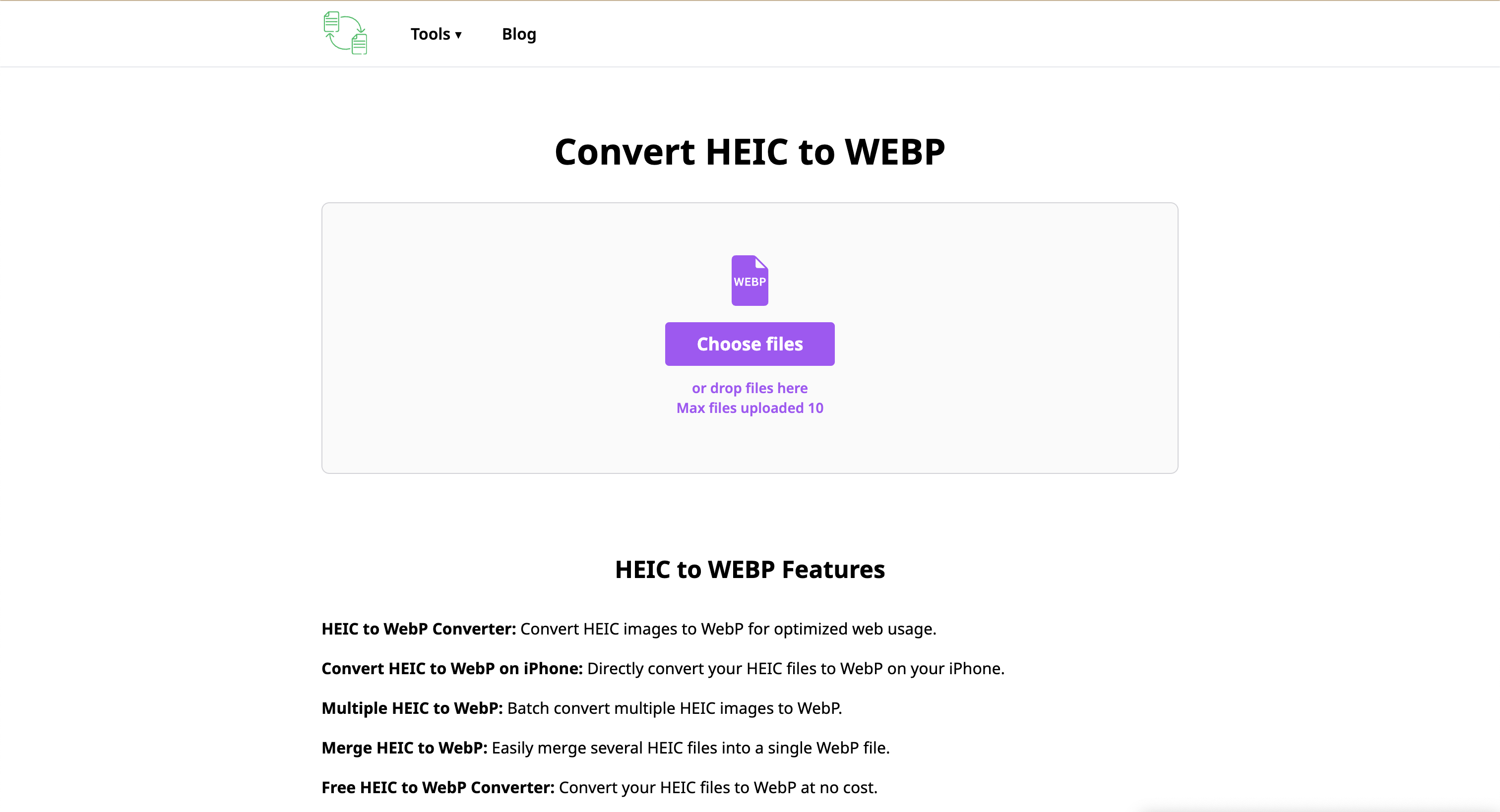 OnlineHEICConvert.com HEIC to WEBP
