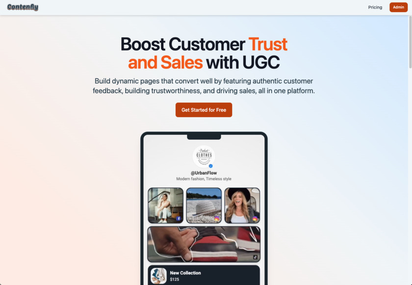 Contenfly Landing Page