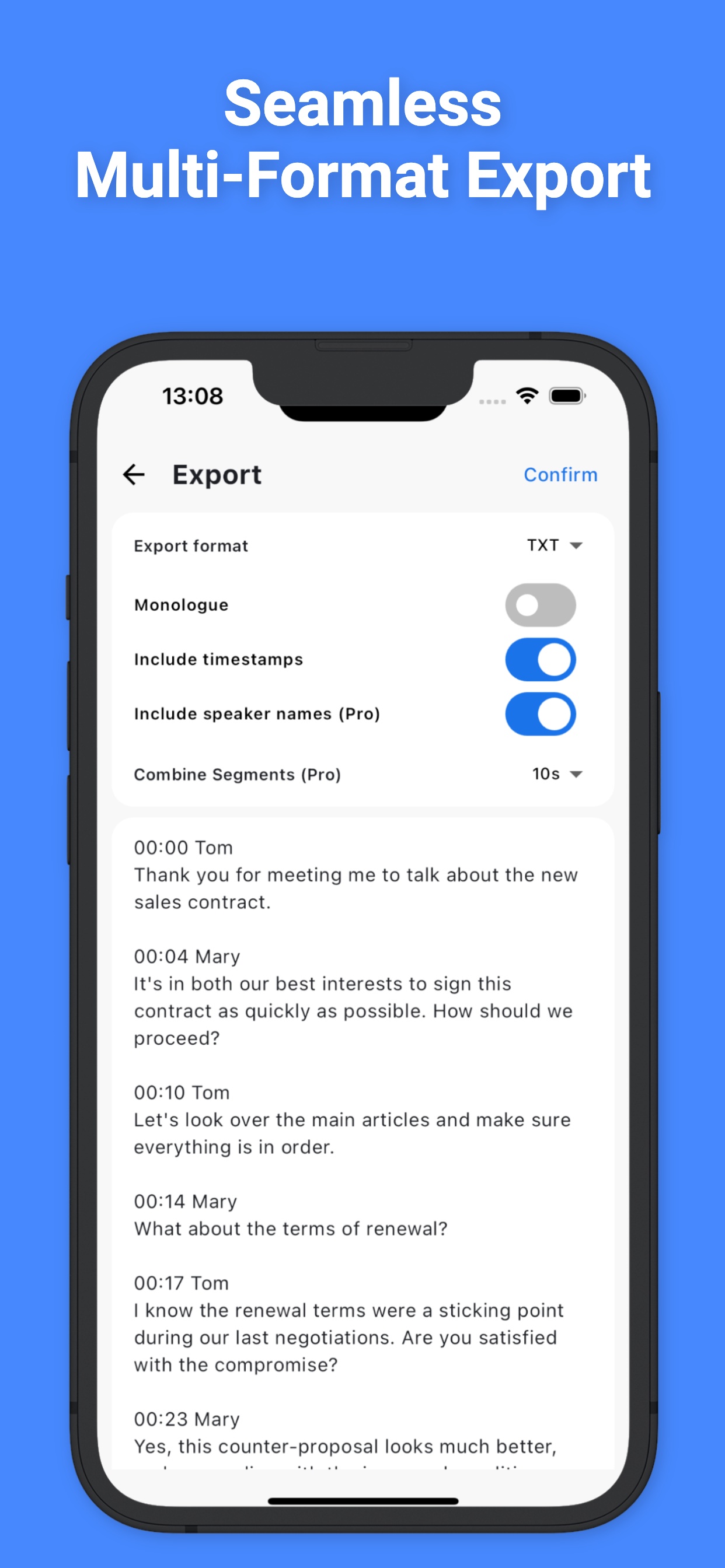 SoundType AI Seamless Multi-Format Export