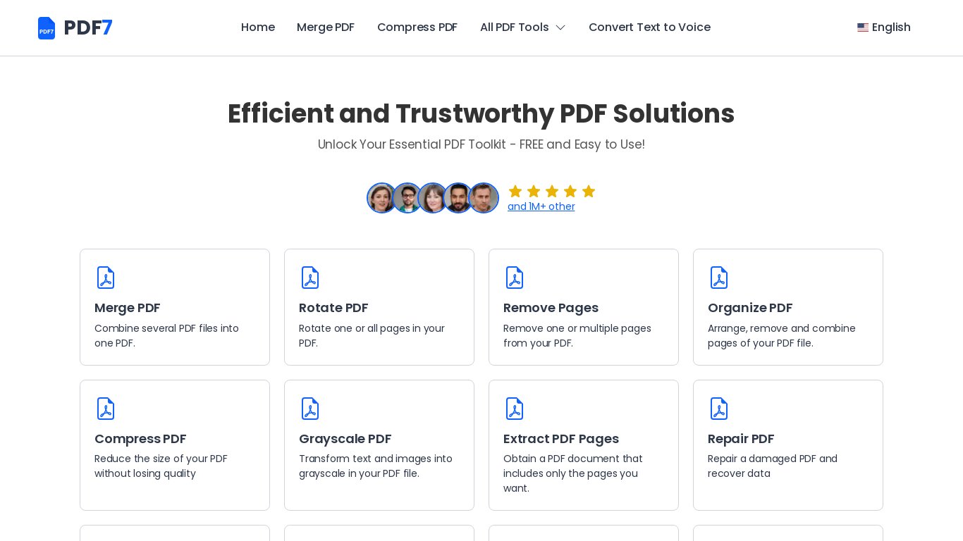 PDF7 Landing page
