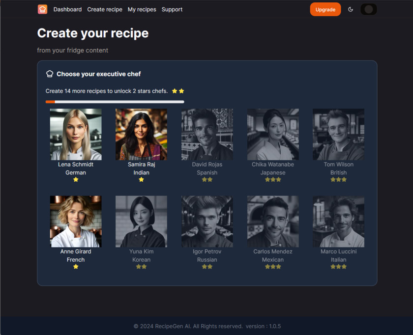 RecipeGen AI Landing Page