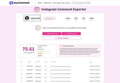 EasyComment.ai Instagram Comment Exporter image