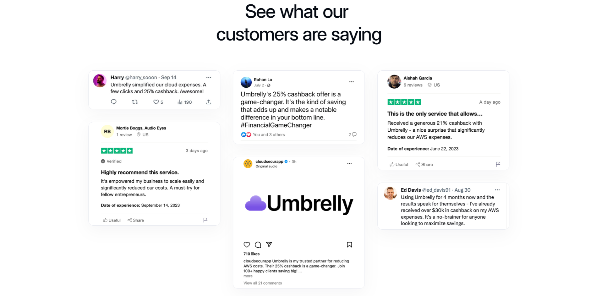 Umbrelly See what our customers are saying