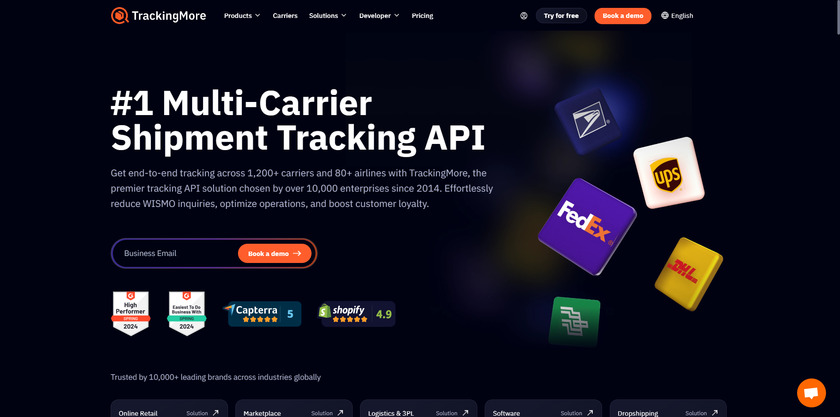 TrackingMore Landing Page TrackingMore Landing Page