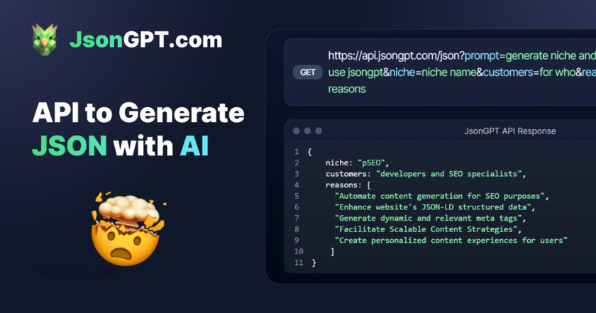 JsonGPT Landing Page
