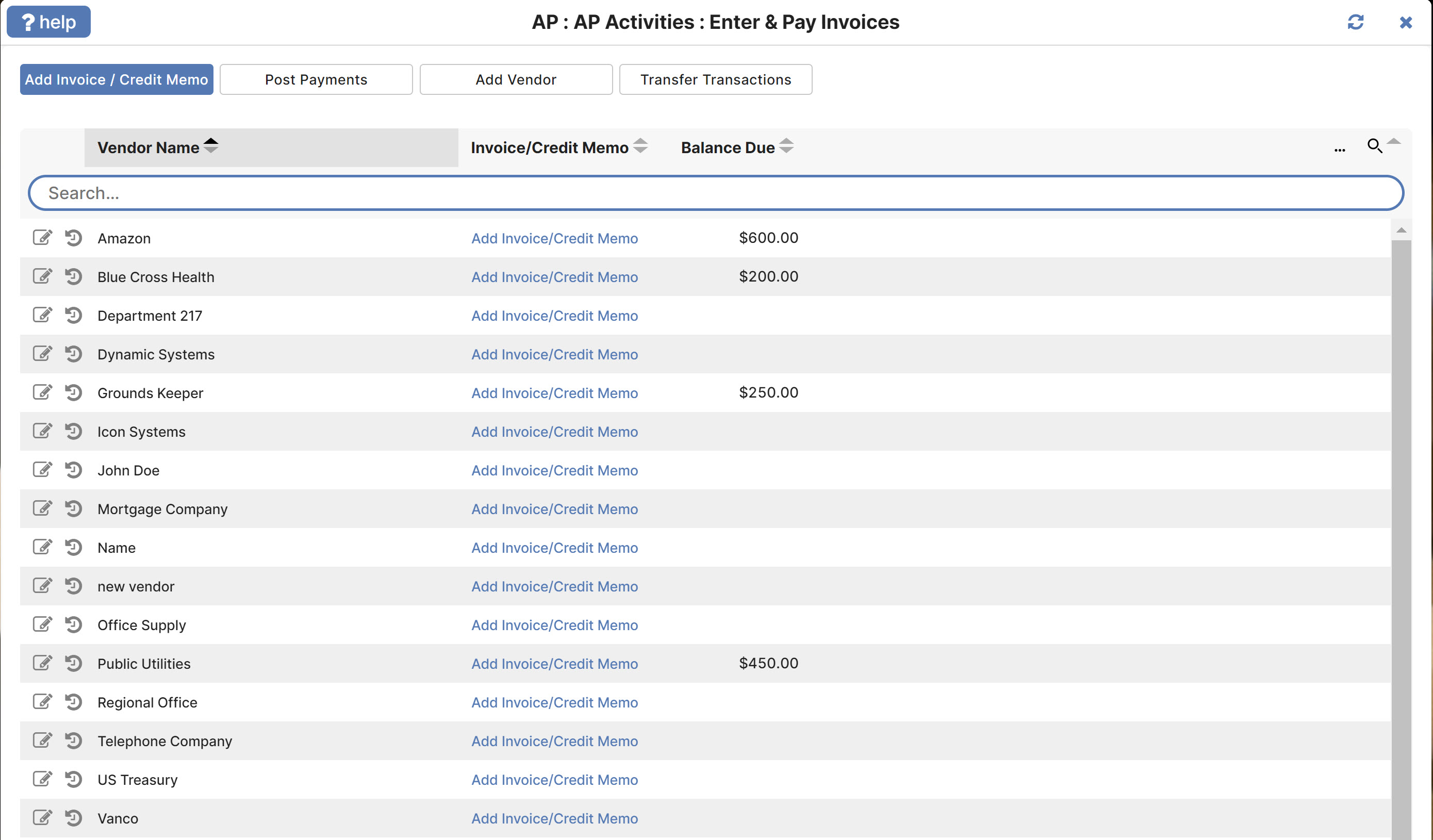 IconCMO Accounts Payable