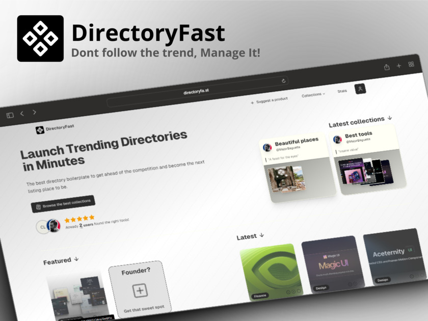 DirectoryFast Landing Page