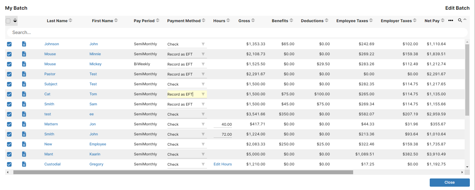 IconCMO Payroll Batch
