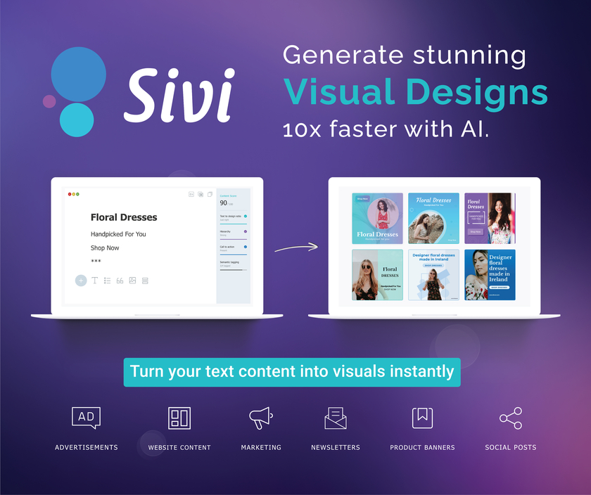 Sivi AI Turn text into visual designs instantly