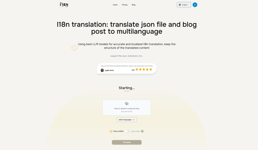 i18n Web Landing Page