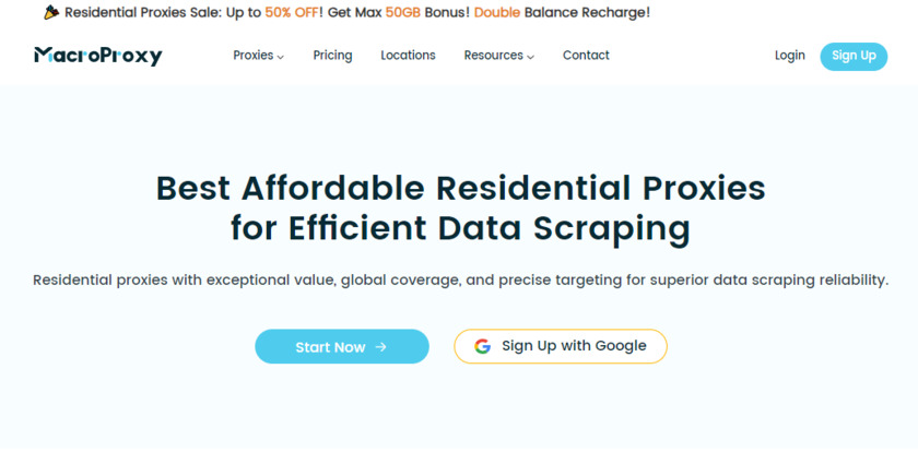 MacroProxy Landing Page