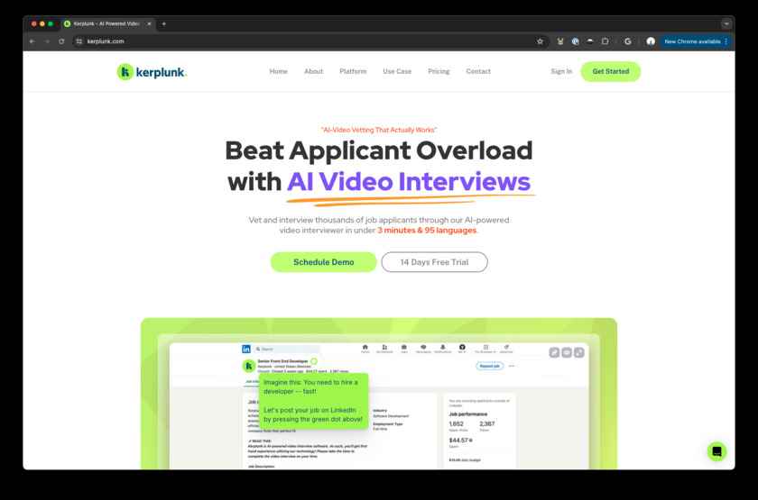 Kerplunk Landing Page