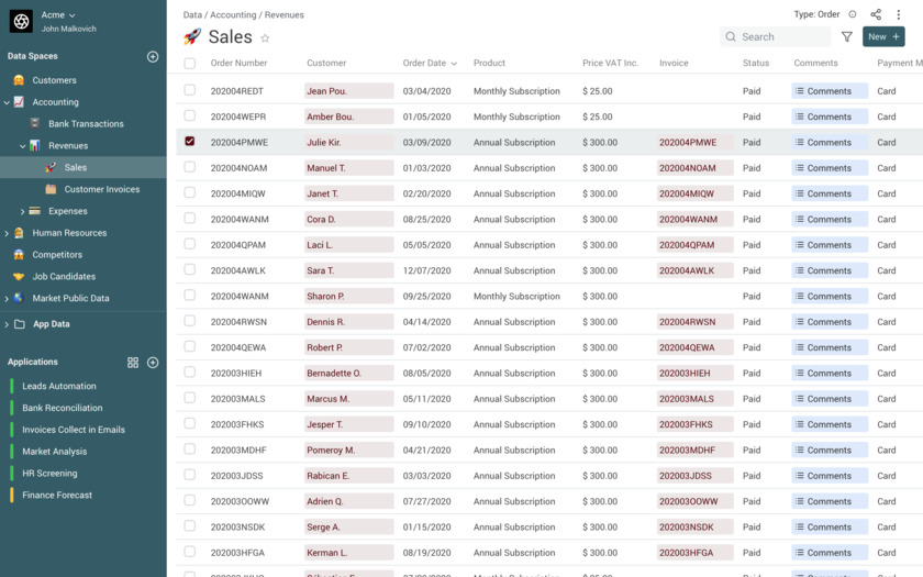 Datablist Application