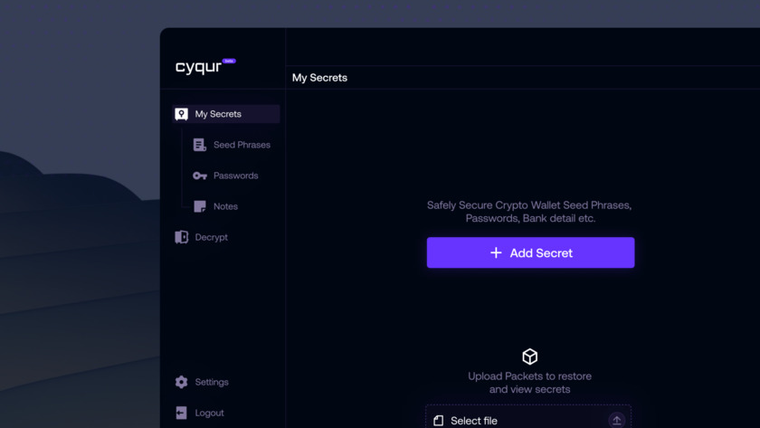 Cyqur Home page