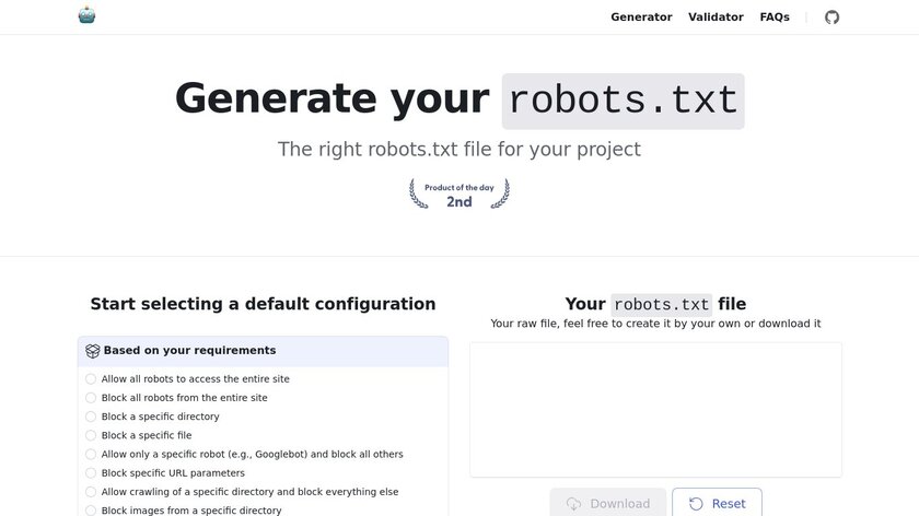 Robots.txt Generator Landing Page