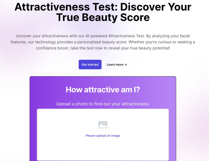 How Attarctive Am I Landing Page
