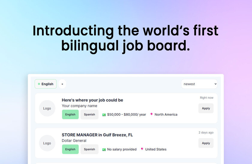 BilingualJobs.io The world's first bilingual job board.