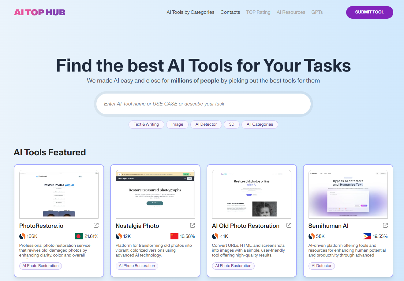 AI TOP HUB Main