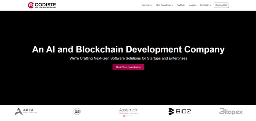 Codiste Landing Page