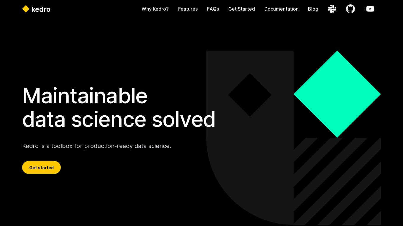 Kedro Landing page