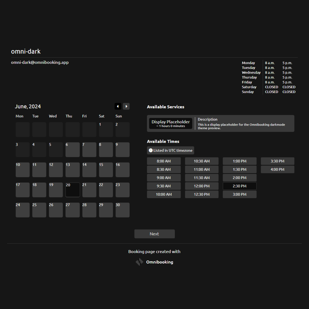 Omnibooking.io omni darkmode