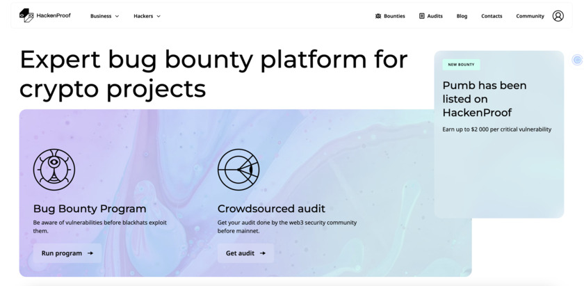 HackenProof Landing Page