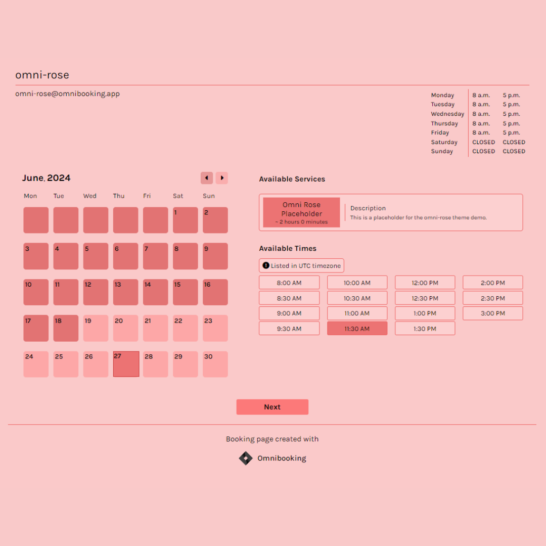 Omnibooking.io omni rose