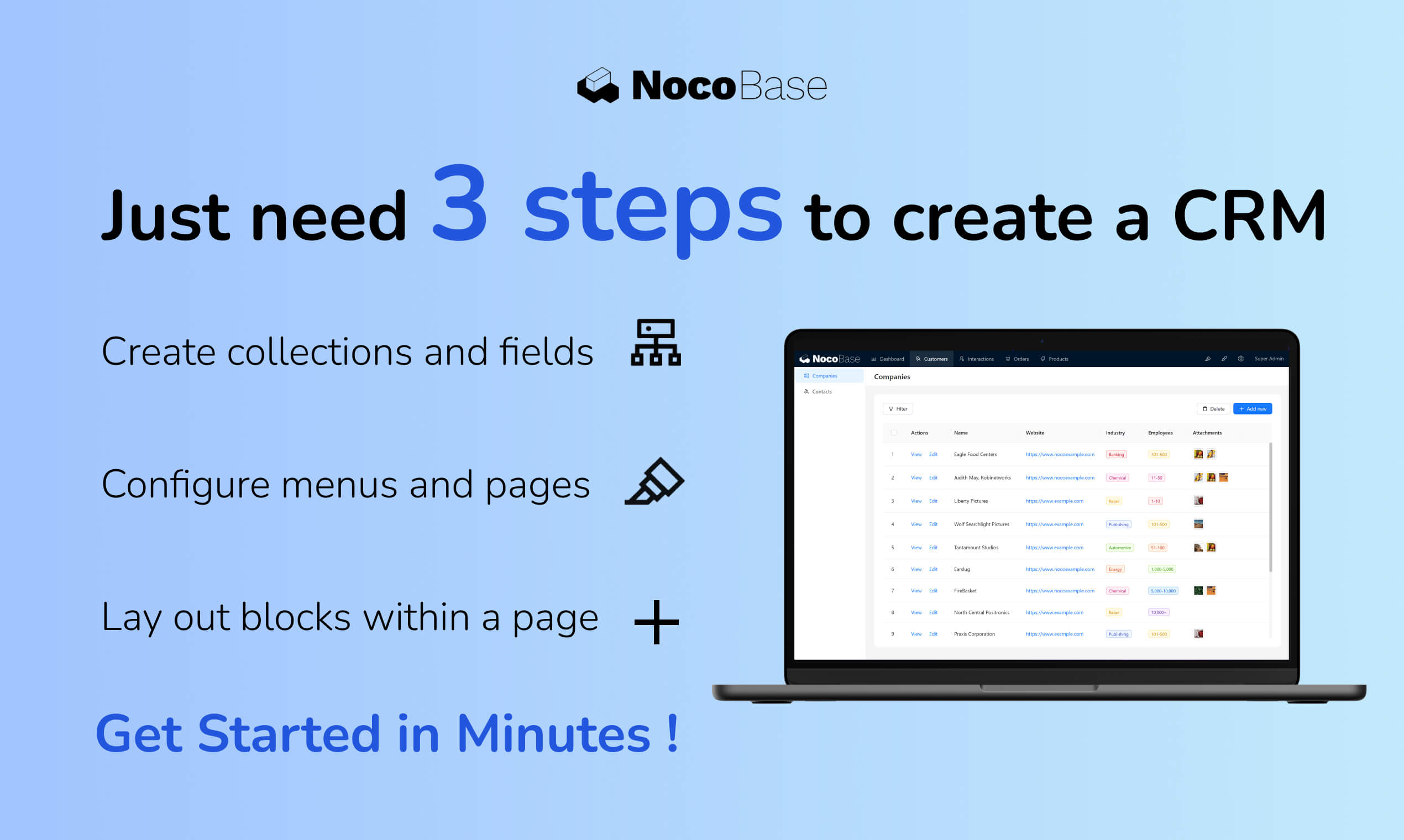 NocoBase Just need 3 steps to create a CRM
