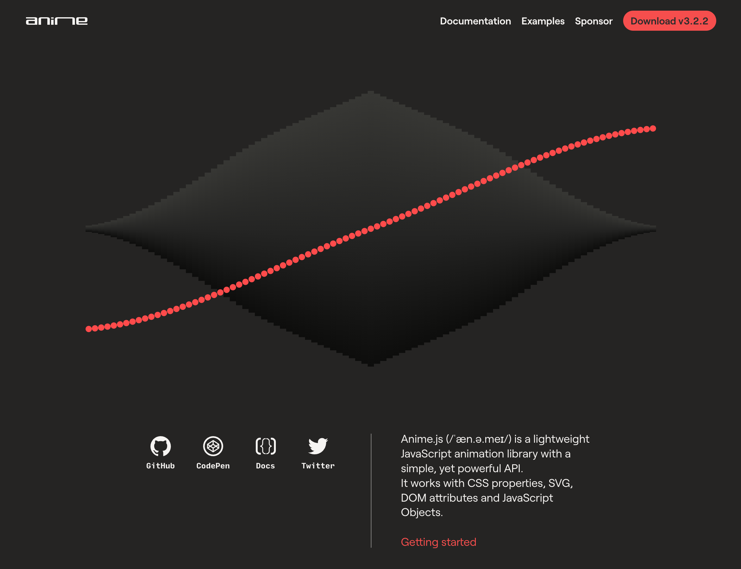 Anime.js Homepage