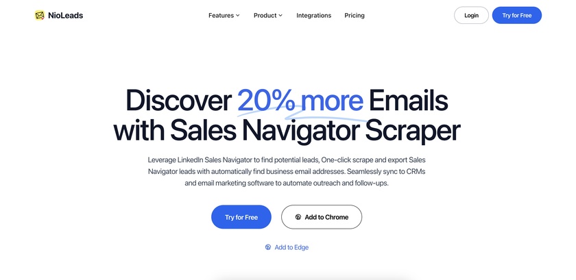 NioLeads Landing Page